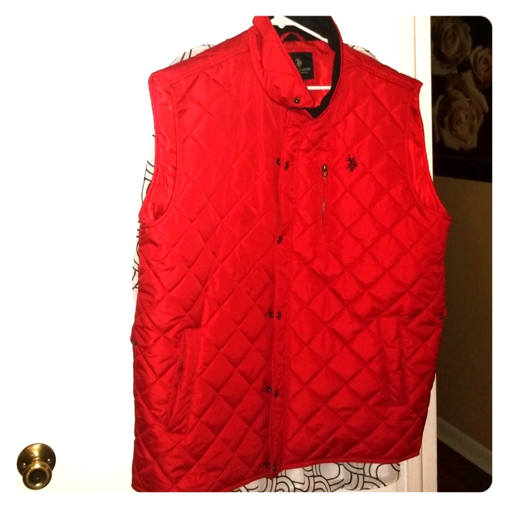 Red mens vest